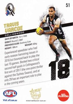2017 Select Certified #51 Travis Varcoe Back